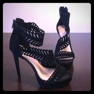 Jessica Simpson Black Suede Heels